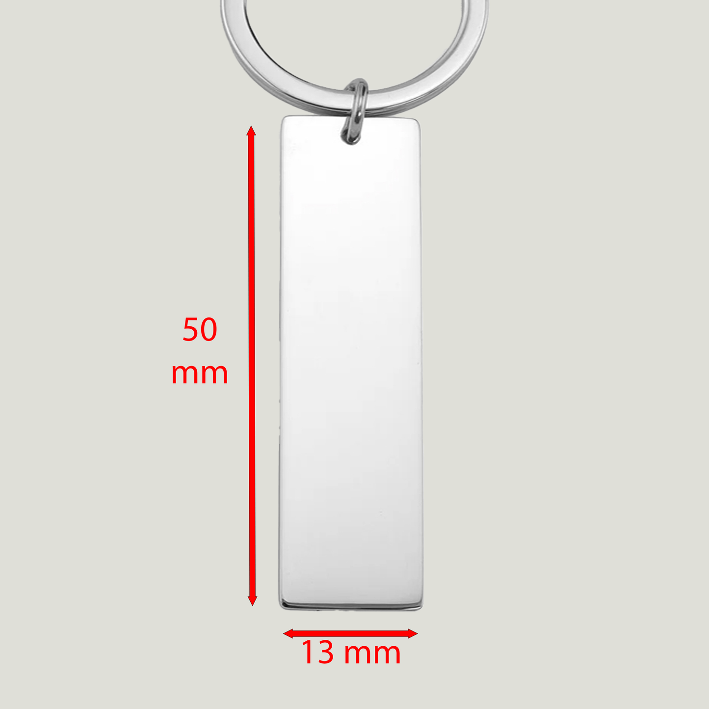 Stainless Bar Keychain