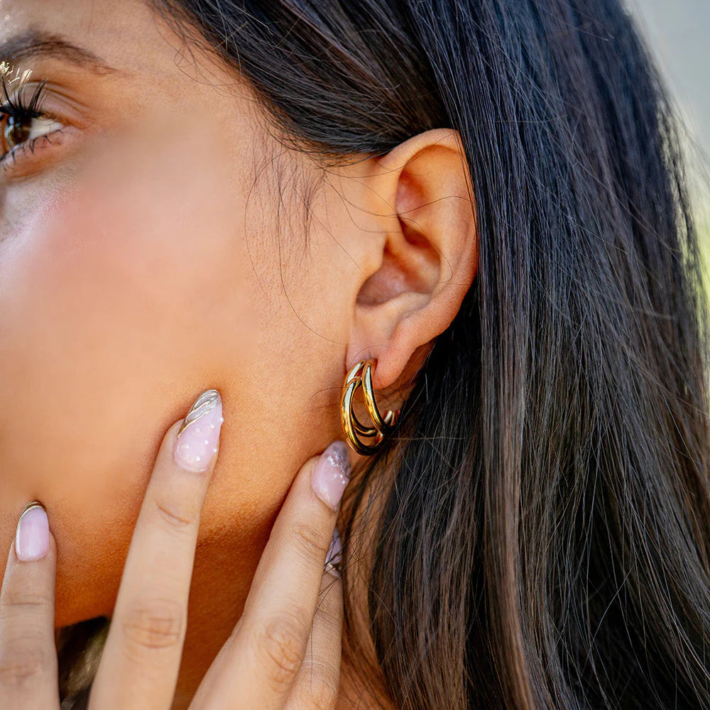 Statement Huggie Hoop Earrings