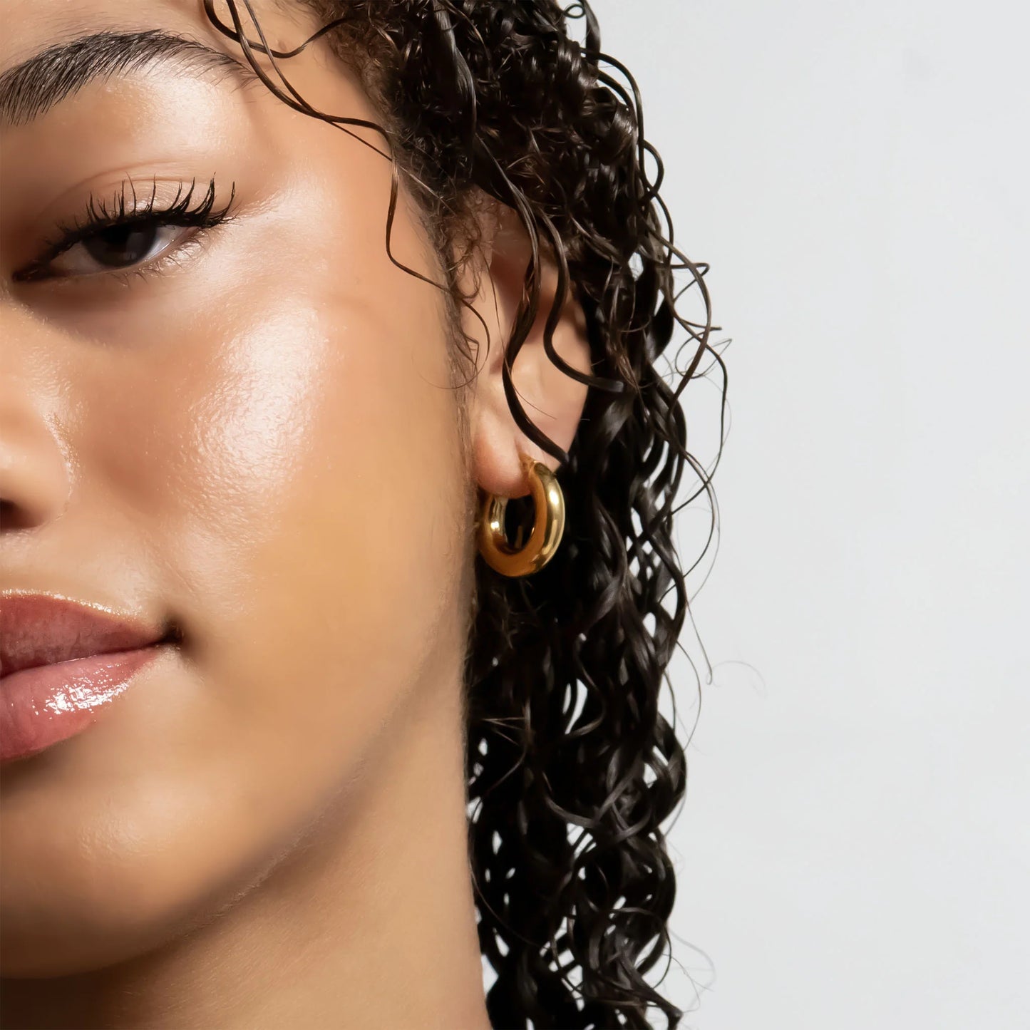 Small Chunky Hoop Earrings