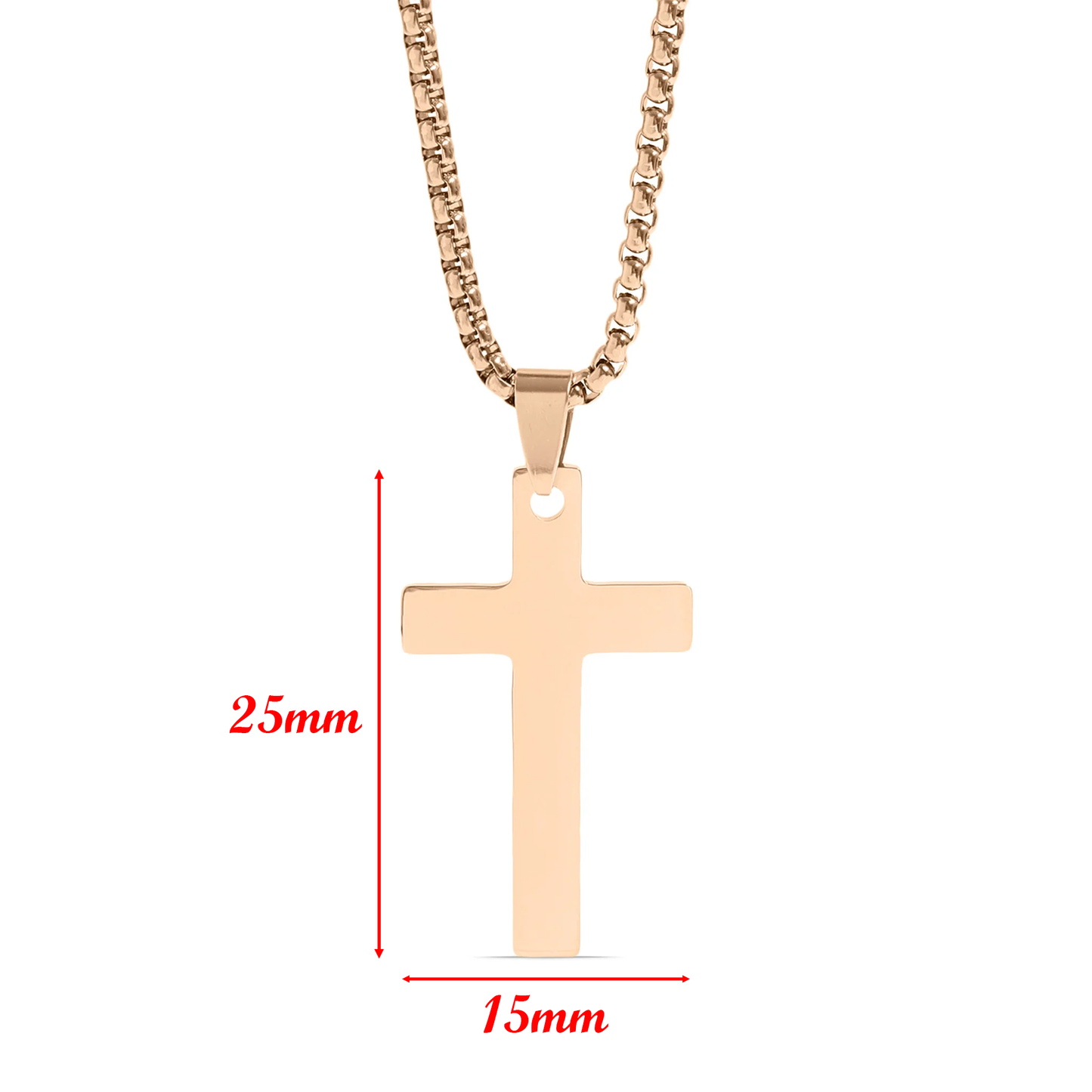 Cross Necklace w/ Box Chain