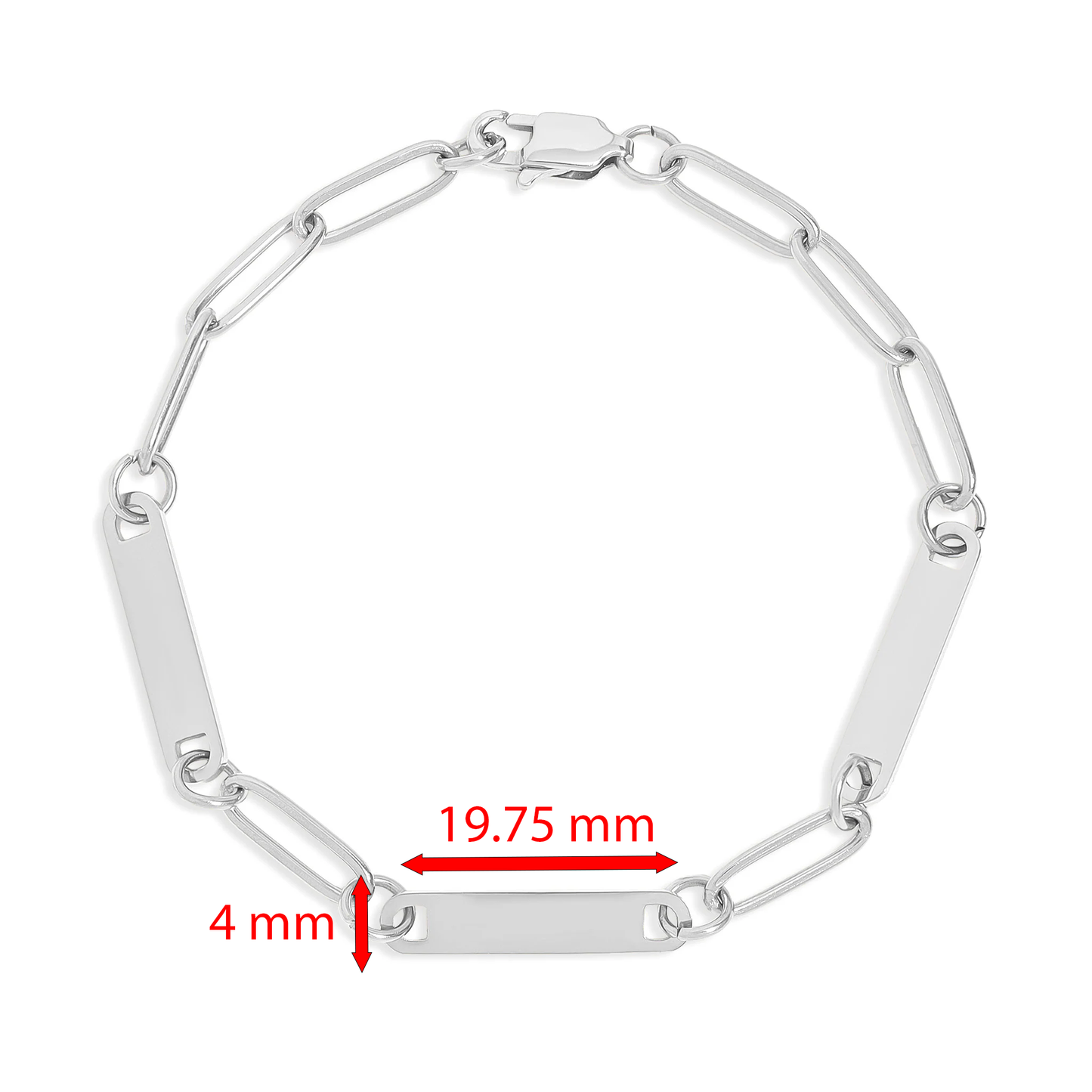 3 Paperclip Bar Bracelet