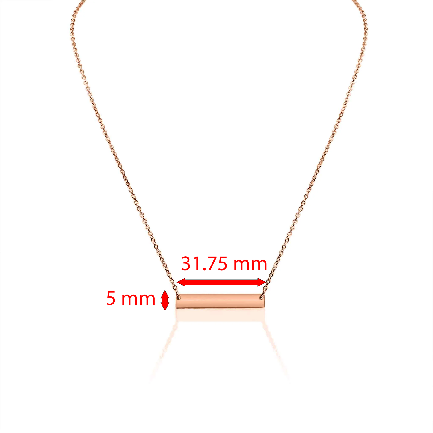 Polished Bar Stainless Steel Necklace