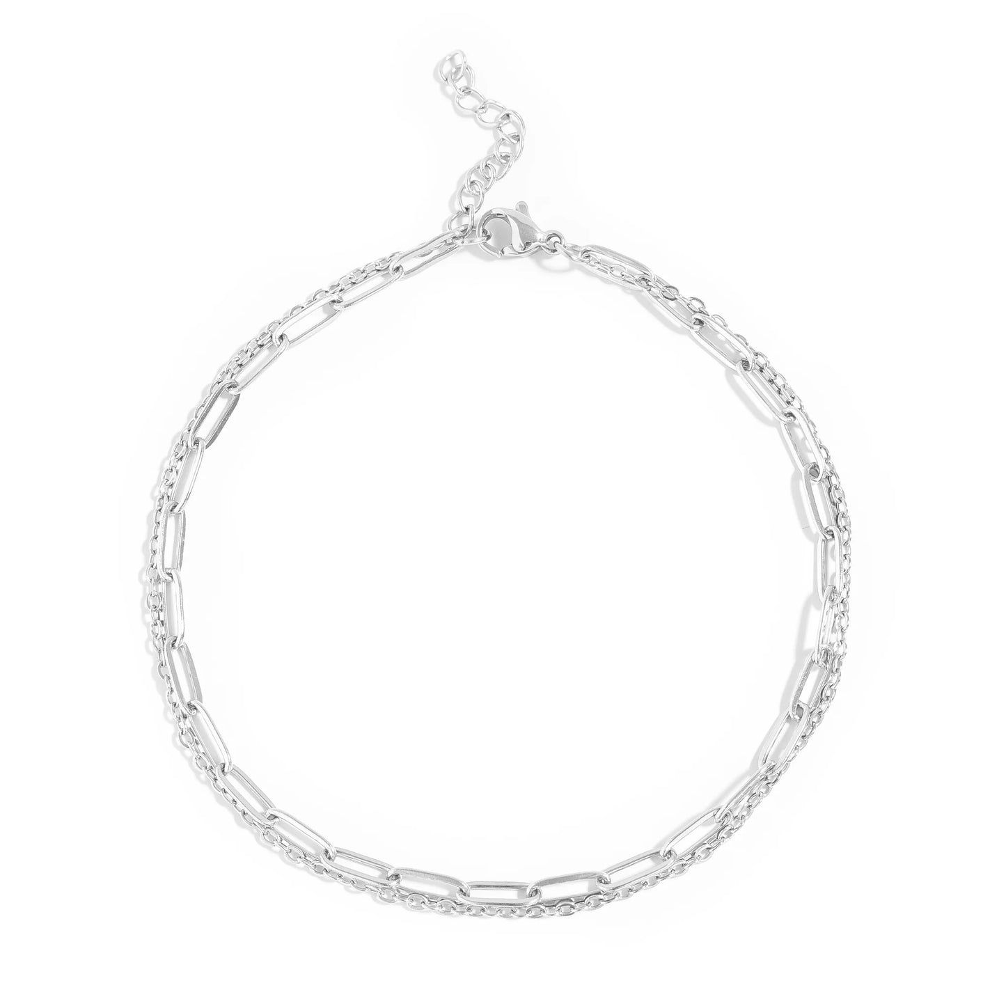 Loop and Paperclip Chain Anklet