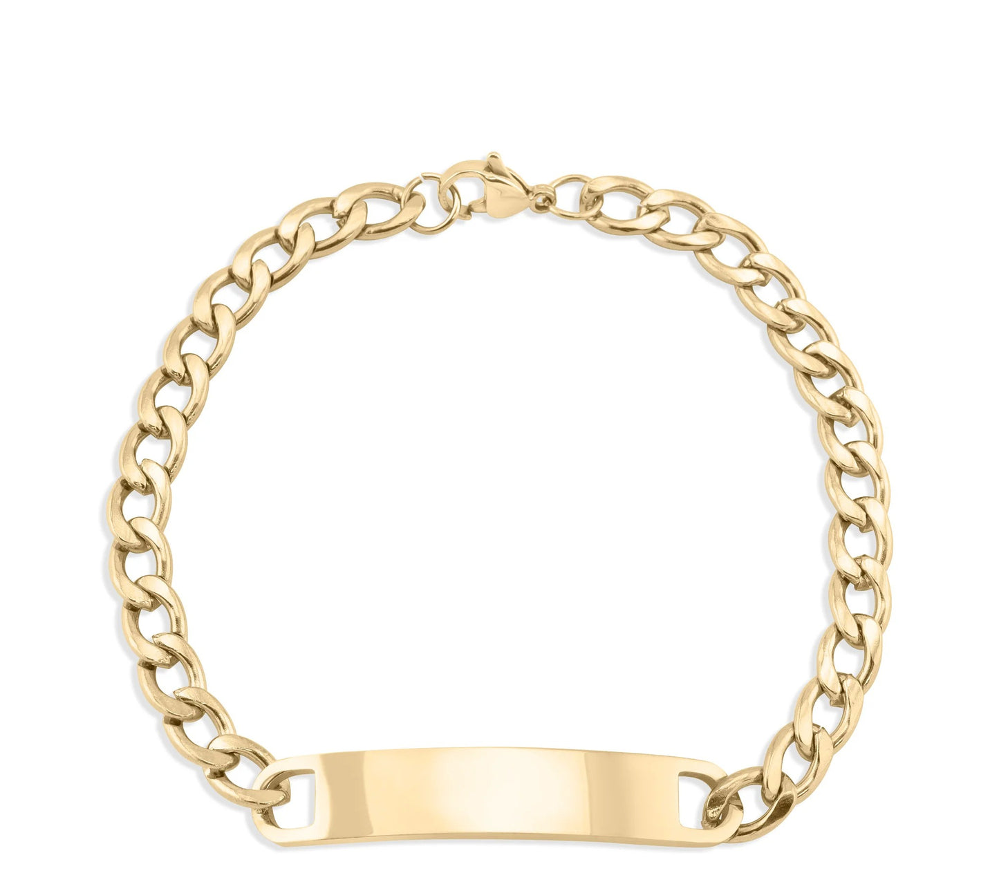 Wide Plate Curb Bracelet