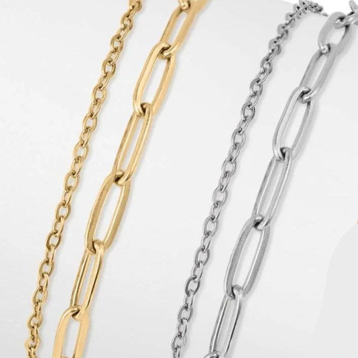 Loop and Paperclip Chain Anklet