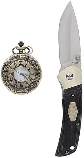 Old Timer Knife and Pocket Watch Gift Combo