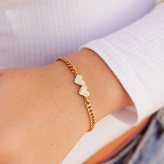 Pulsera de 2 corazones