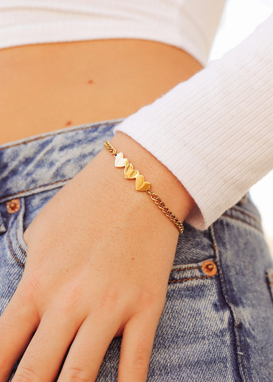 Pulsera de 3 corazones