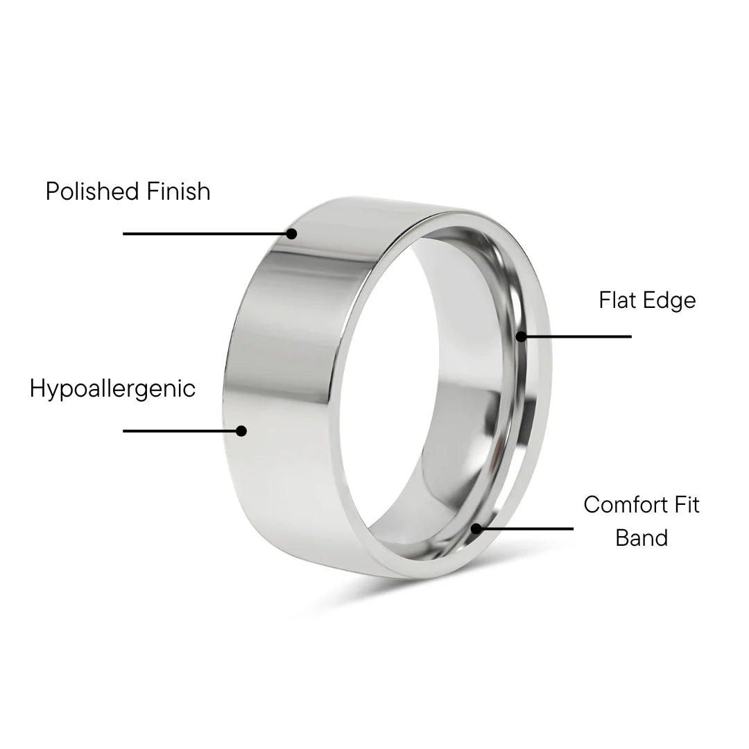 Polished Flat Blank Ring