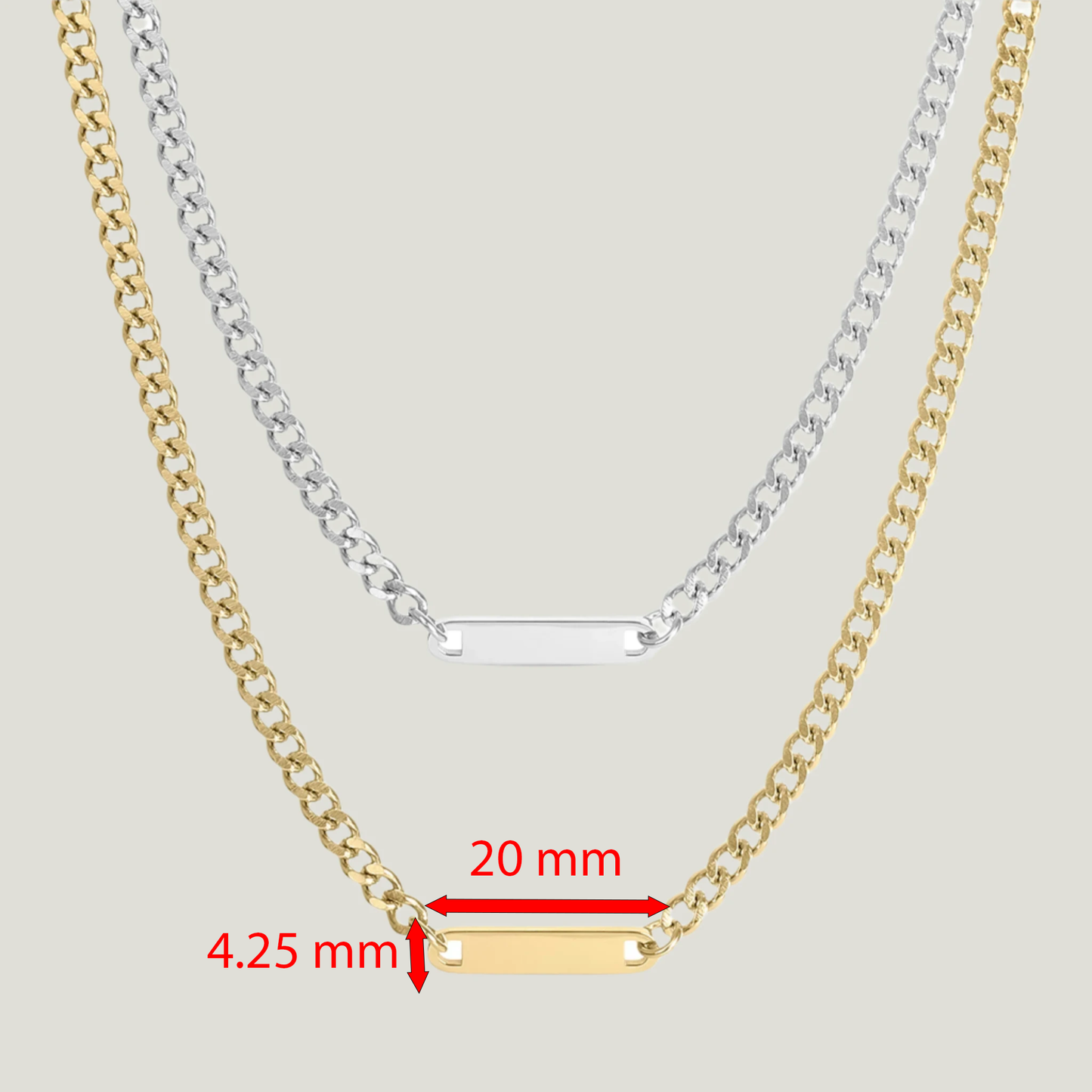 Curbed Bar Necklace