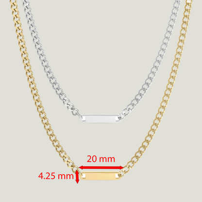 Curbed Bar Necklace