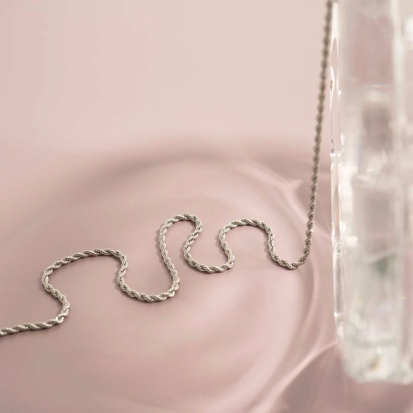 Cadena de cuerda de acero inoxidable de 24"