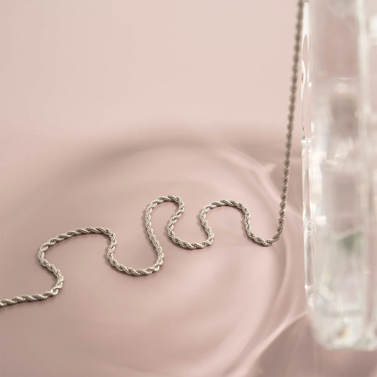 Cadena de cuerda de acero inoxidable de 24"