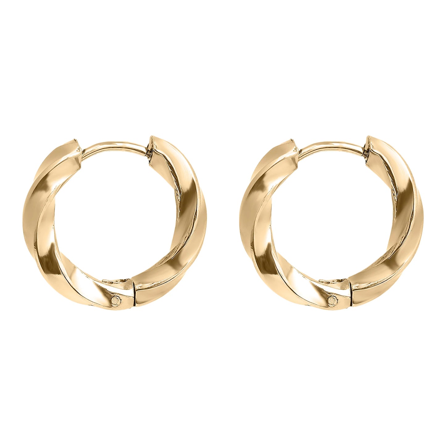 Twisted Huggie Hoop Earrings