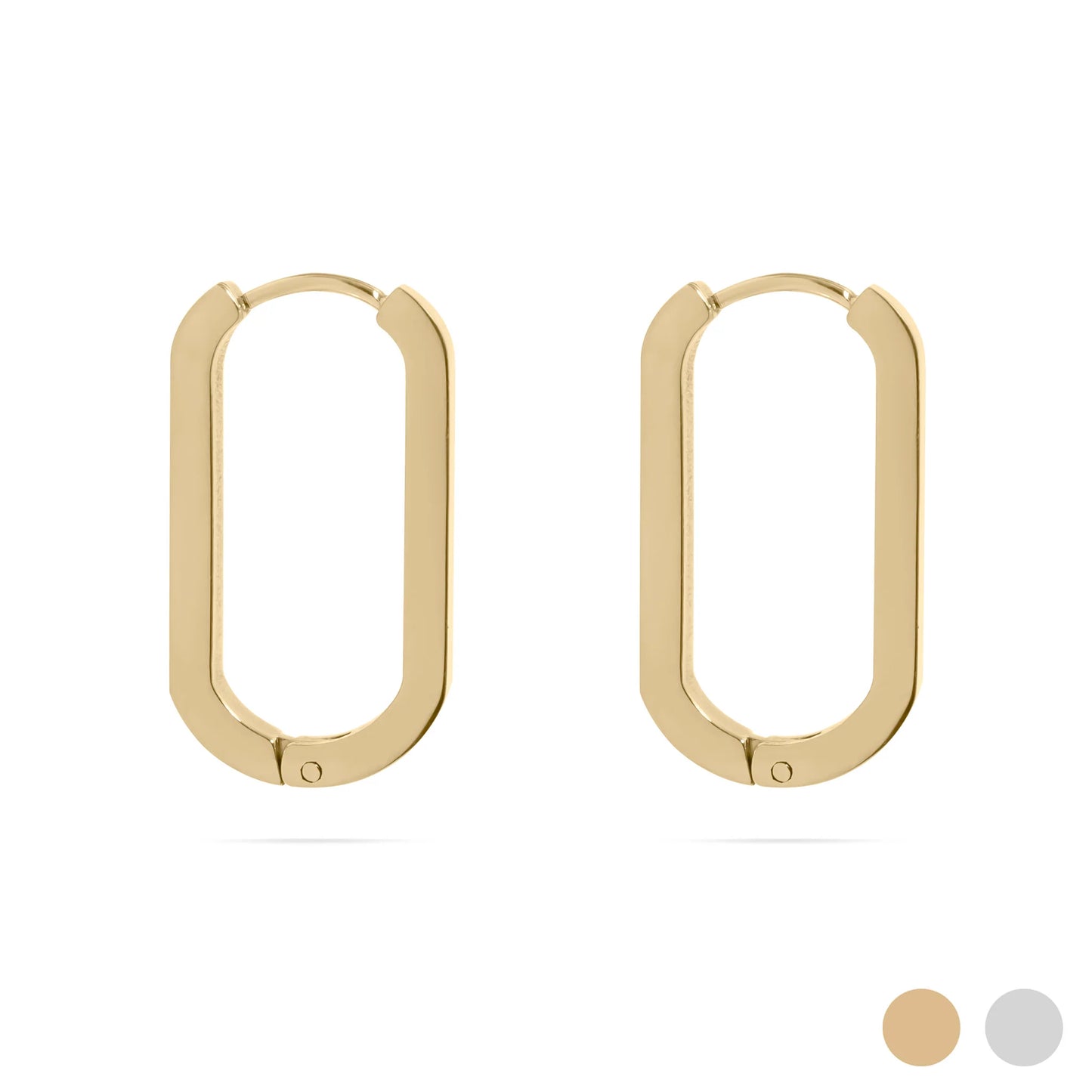 Oval Huggie Earrings