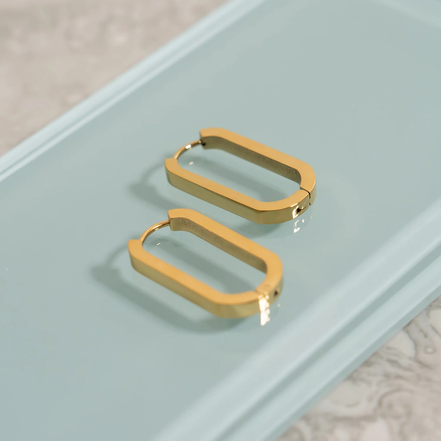 Oval Huggie Earrings