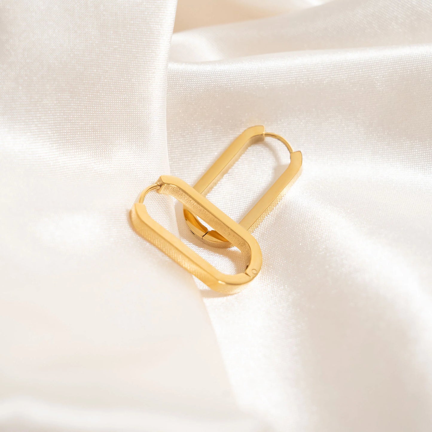 Oval Huggie Earrings