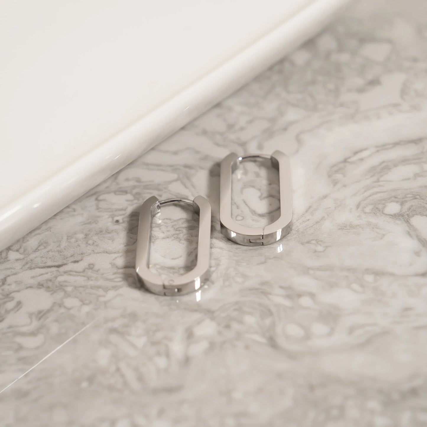 Oval Huggie Earrings