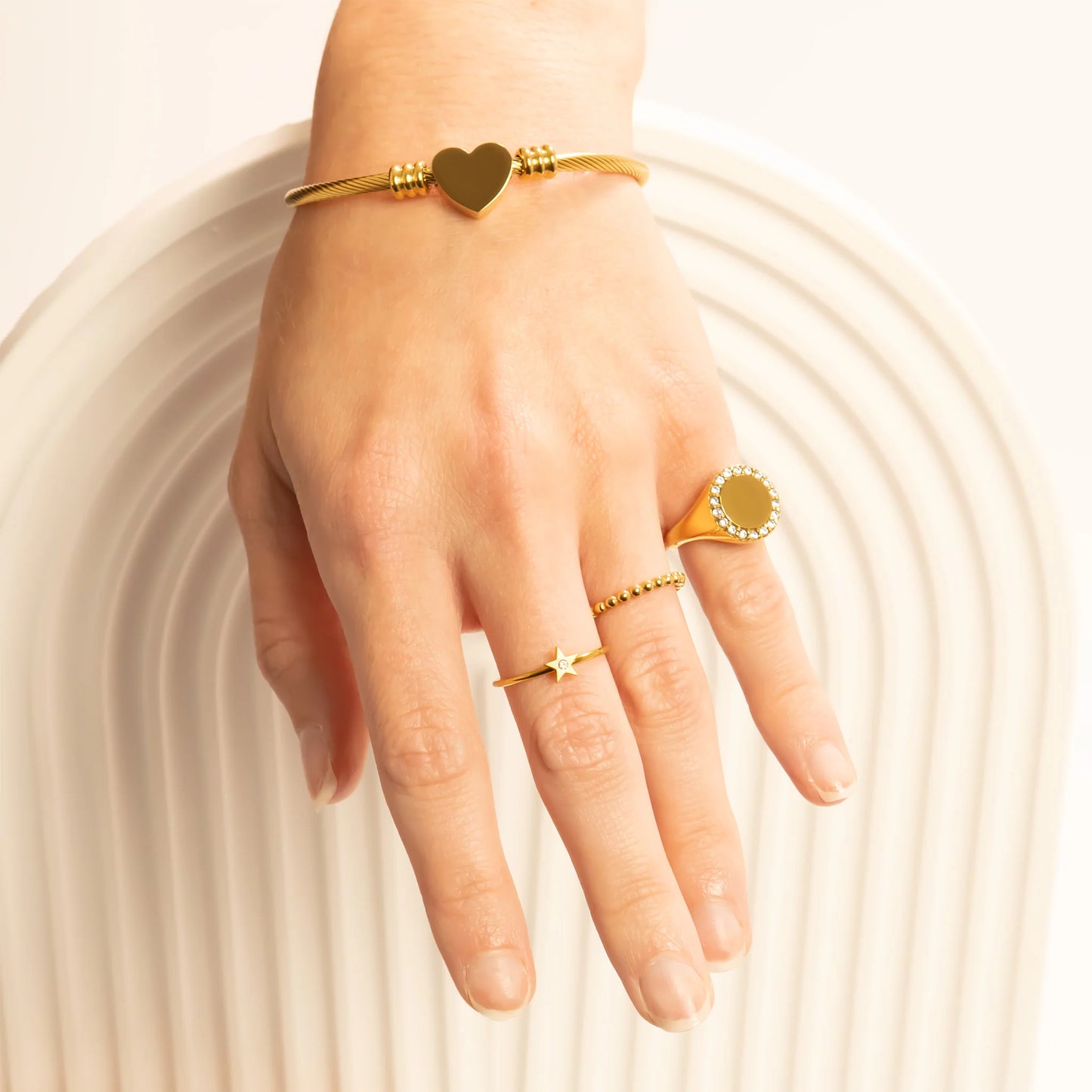 Signet Ring With Cubic Zirconia