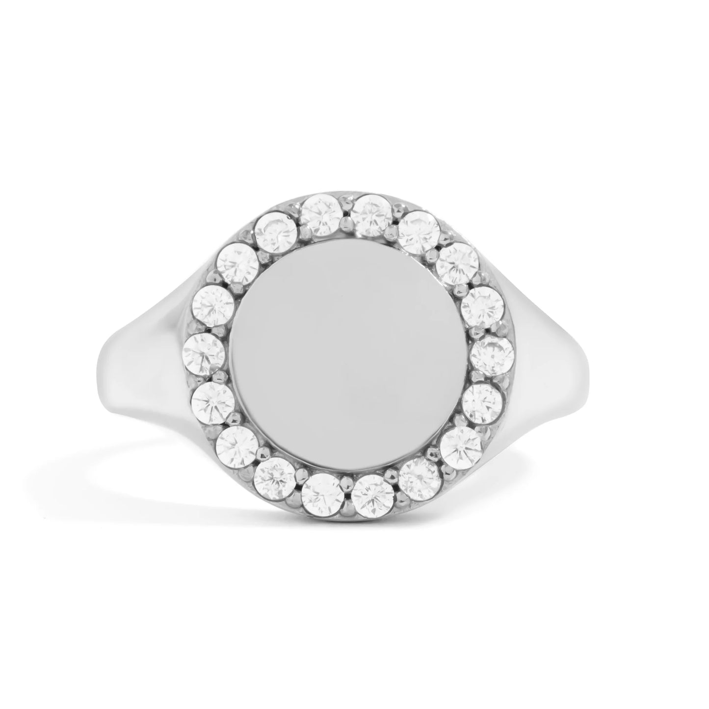 Signet Ring With Cubic Zirconia