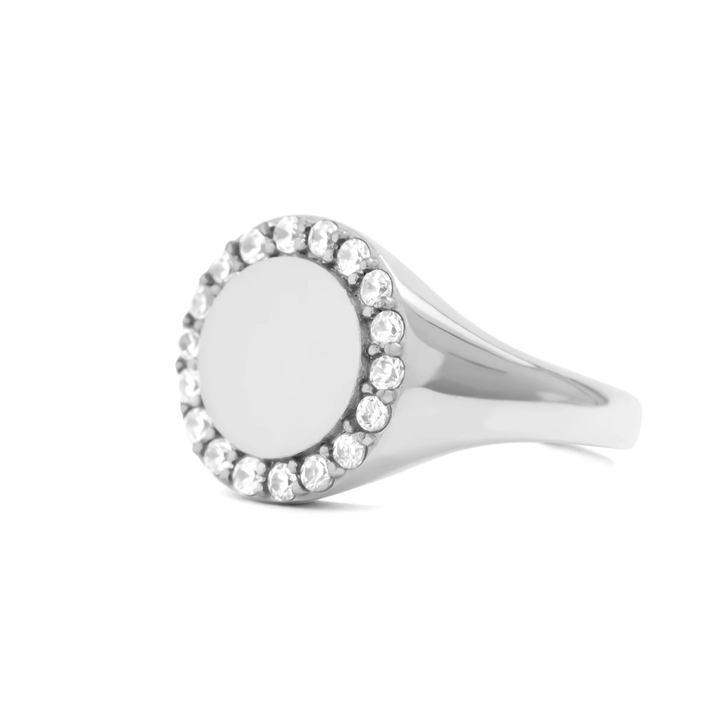 Signet Ring With Cubic Zirconia
