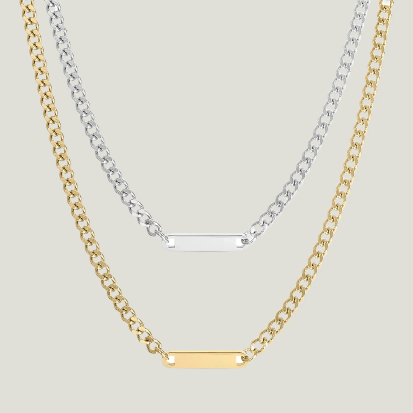 Curbed Bar Necklace