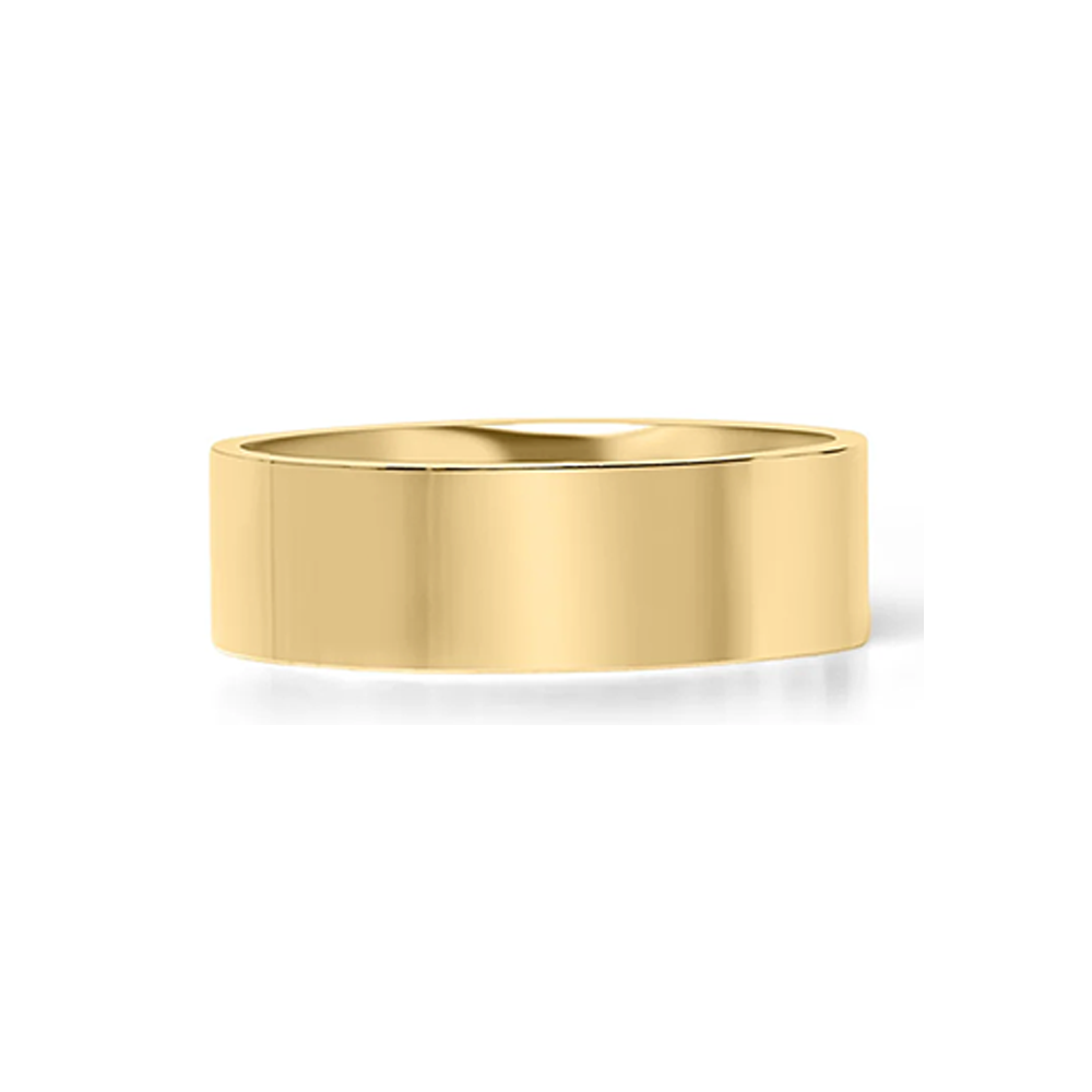 Polished Flat Blank Ring