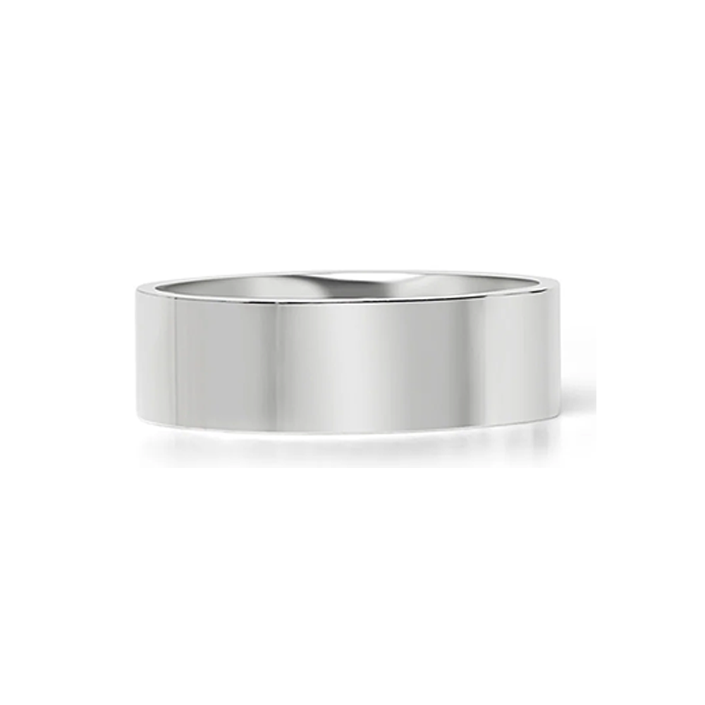 Polished Flat Blank Ring