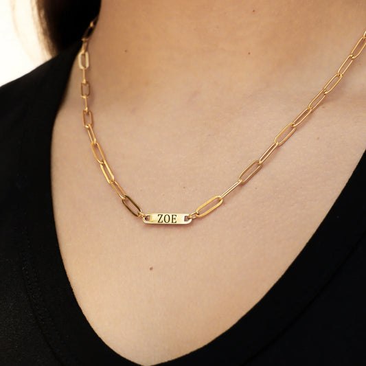 Collar con barra de clip