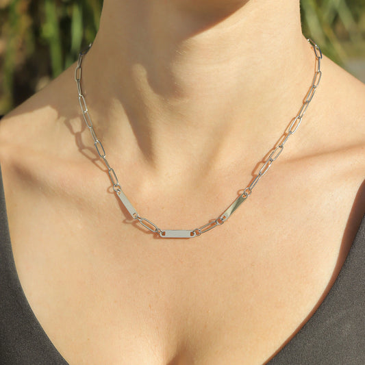 Collar con 3 barras de clip