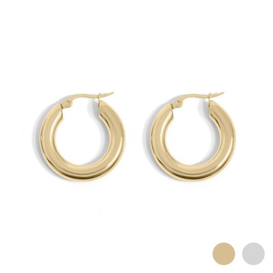 Small Chunky Hoop Earrings